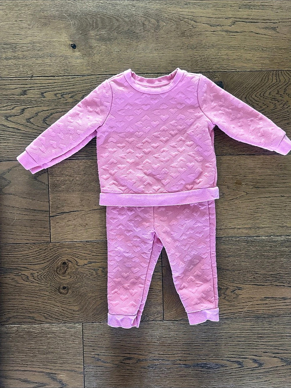 Cat & Jack Baby Pink Quilted Set Size 12M Like New
